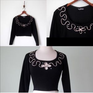 Pearl knit top, super Chic! Size. S